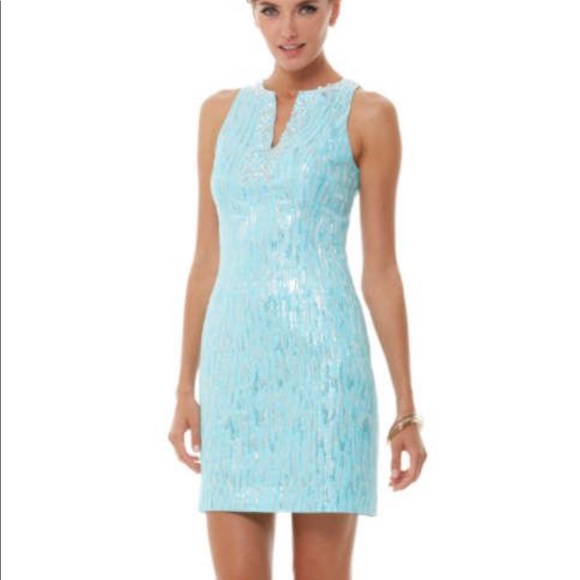 Lilly Pulitzer Shift Dress Spa Blue Size 00 - Picture 6 of 14